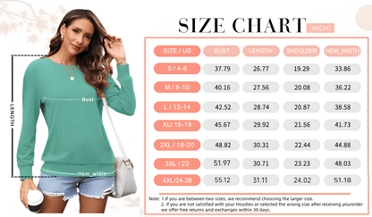 Womens Long Sleeve Sweatshirt with Pocket