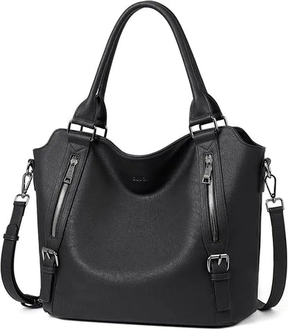👜CLUCI Vegan Leather Large Handbags Tote Purse Shoulder Bag with Adjustable Strap