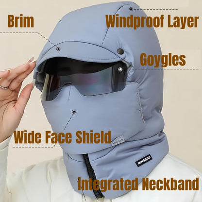Winter Special Offer-5 In 1 Windproof Full Cover Outdoor Mask with Glasses