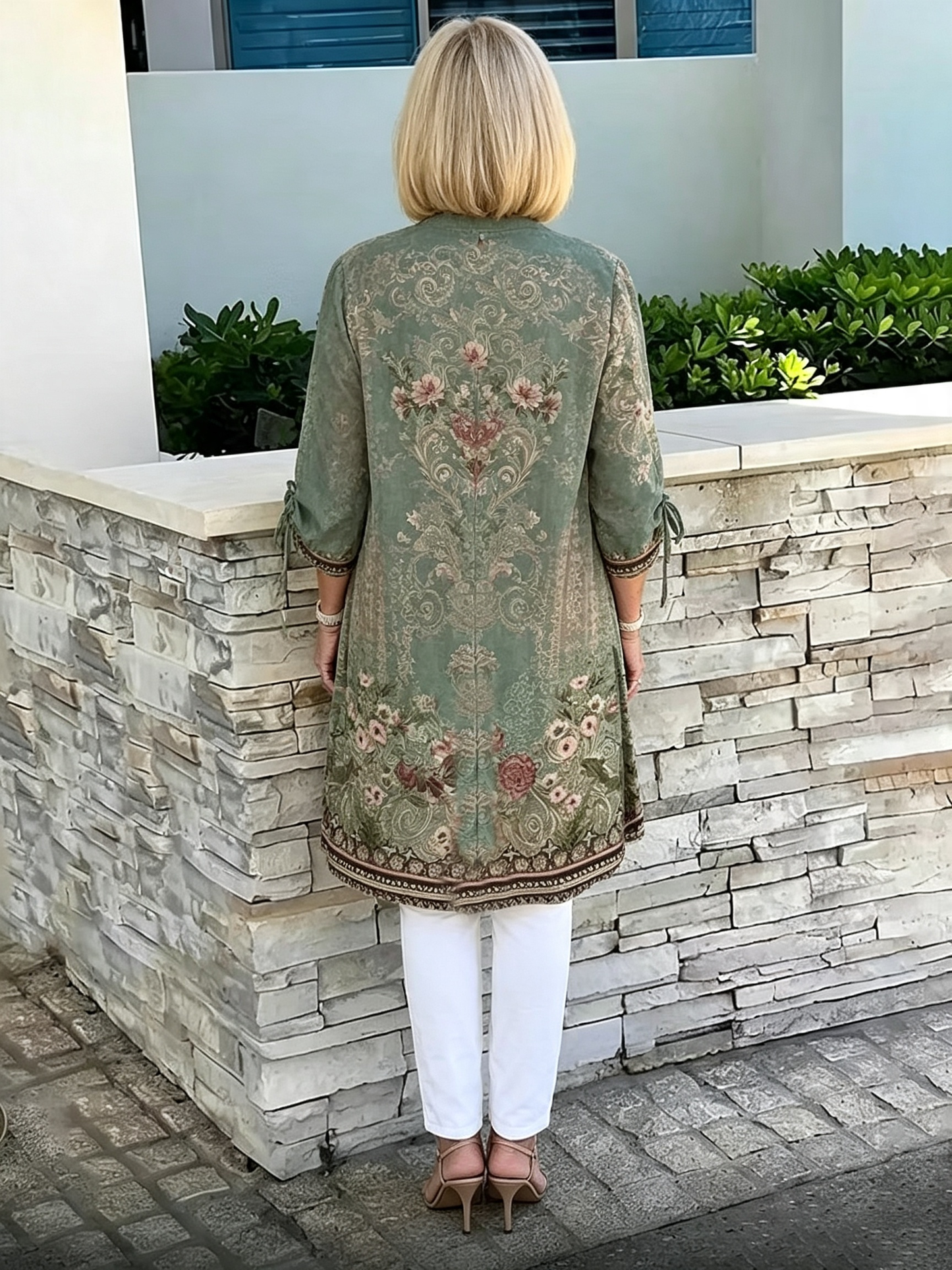 Solid Color Long Cotton Shirt Jackets Women Swing Jacket Shap Flattering Gathered Yolk At The Back