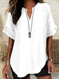 Women's Casual Solid Short Sleeve Top