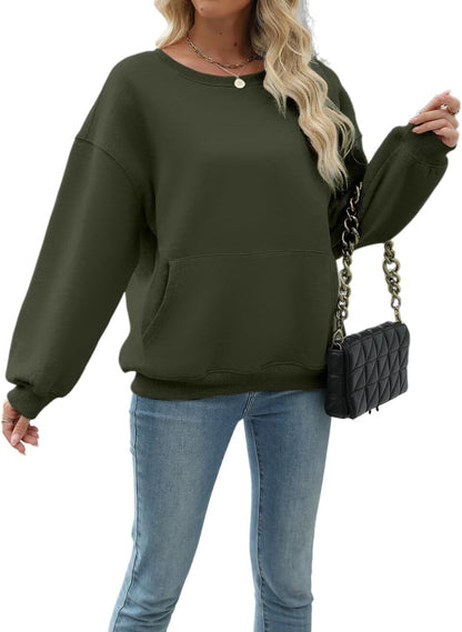 Womens Long Sleeve Sweatshirt with Pocket