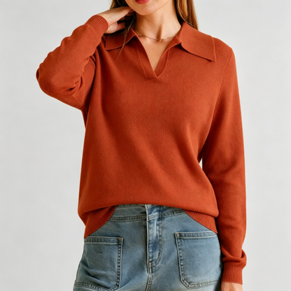 Aure Paris V-Neck Knit Sweater