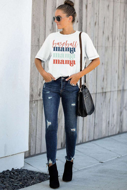 Be Happy Graphic Print Short Sleeve T Shirt