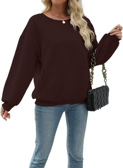 Womens Long Sleeve Sweatshirt with Pocket