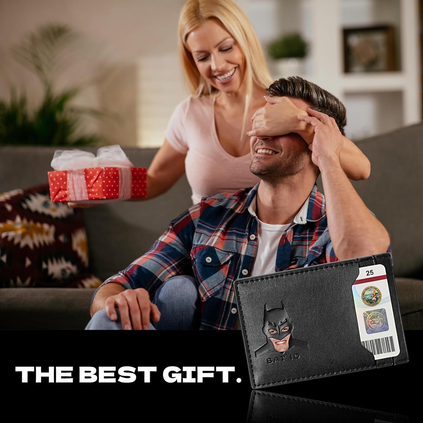 Leather Bat Wallet for Men and Women, Superhero-Inspired Card Holder with Multiple Card Slots, Eye Cutout Design