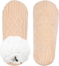 Koreshion Women Knitted Slipper Socks Cozy Sherpa Fuzzy Socks Non Slip Socks Winter Indoor Double Layer Bedroom Slipper Socks