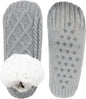 Koreshion Women Knitted Slipper Socks Cozy Sherpa Fuzzy Socks Non Slip Socks Winter Indoor Double Layer Bedroom Slipper Socks
