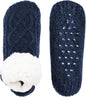 Koreshion Women Knitted Slipper Socks Cozy Sherpa Fuzzy Socks Non Slip Socks Winter Indoor Double Layer Bedroom Slipper Socks