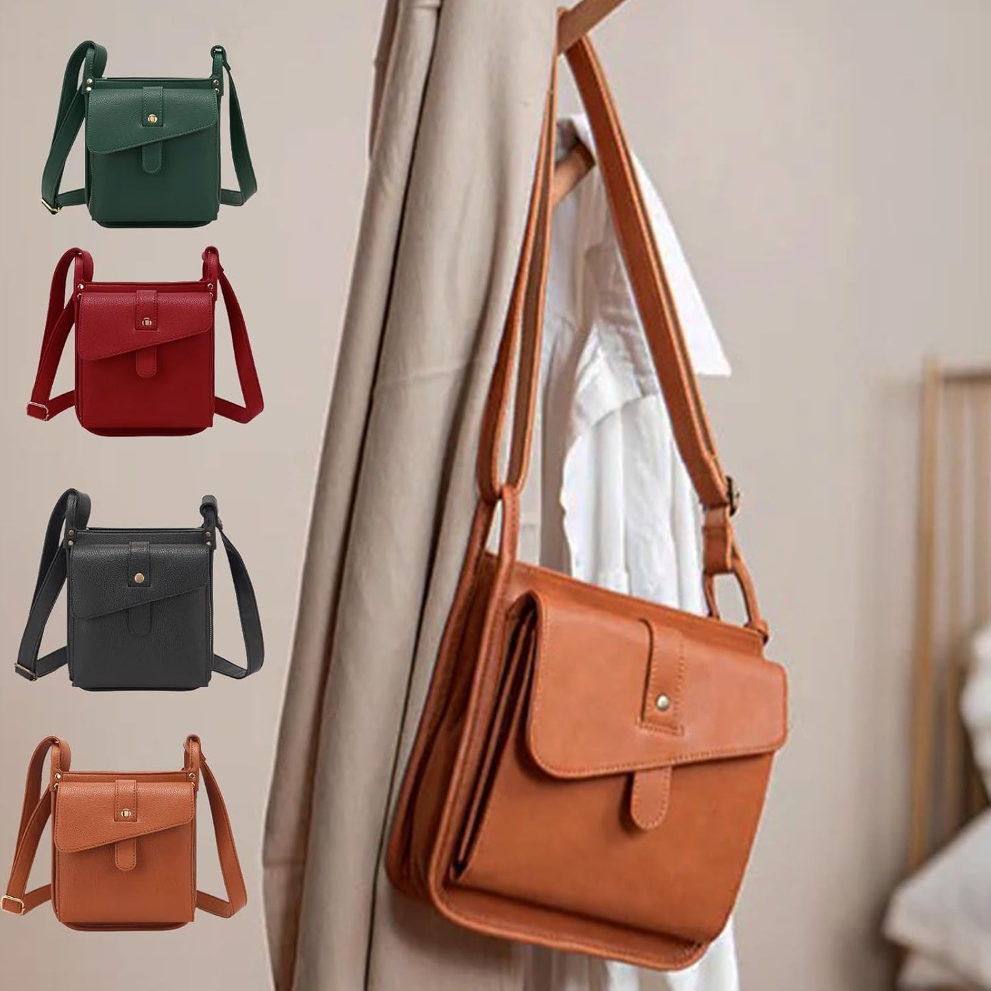 Last Day 49% OFF🔥Hot Sales🔥Multifunction Crossbody Leather Bag Buy 2 Get Free Shipping Today
