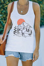 Casual Letter Print MOTORCYCLE Graphic Tank Top