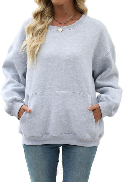 Womens Long Sleeve Sweatshirt with Pocket