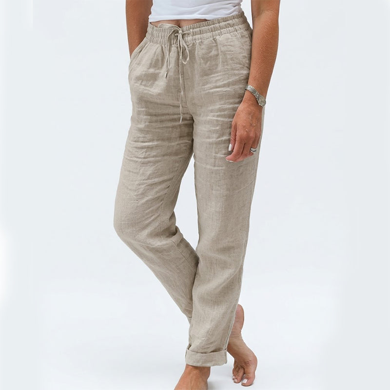 40% OFF🏖️Women's Elastic Waist Cotton Linen Casual Pants