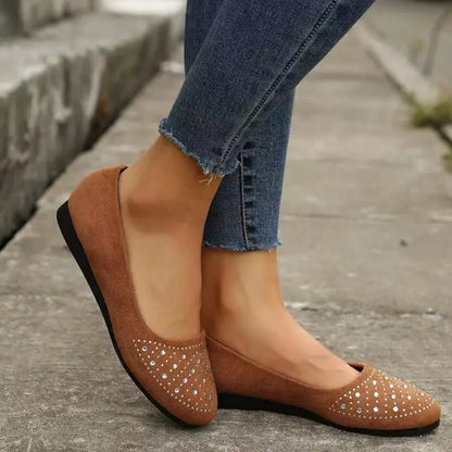 Women's Flats Plus Size Flat Heel Round Toe Suede Loafer