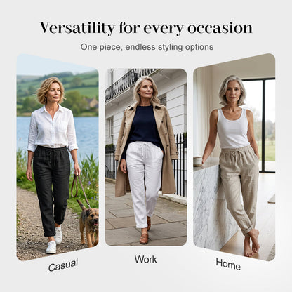 40% OFF🏖️Women's Elastic Waist Cotton Linen Casual Pants