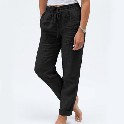 40% OFF🏖️Women's Elastic Waist Cotton Linen Casual Pants