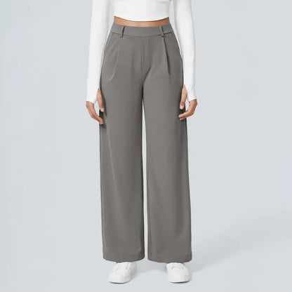 Halara Flex High Waisted Plicated Side Pocket Straight Leg Work Pants #TikTokShopBacktoSchool