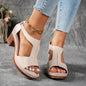 Women's Chunky Heel Sandals-Arch Support Sandals