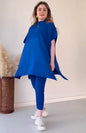 Women's two-piece stretch knit set (top + trousers)