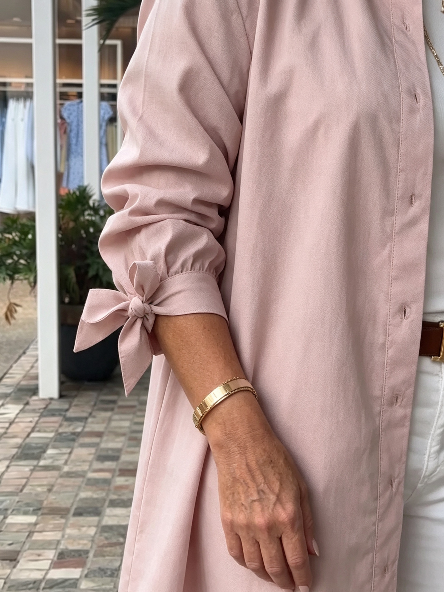Solid Color Long Cotton Shirt Jackets Women Swing Jacket Shap Flattering Gathered Yolk At The Back