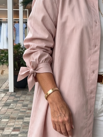 Solid Color Long Cotton Shirt Jackets Women Swing Jacket Shap Flattering Gathered Yolk At The Back