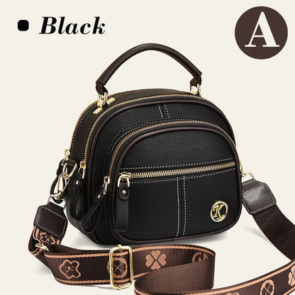 Multi-Pocket Crossbody Bag with Adjustable Wide Strap