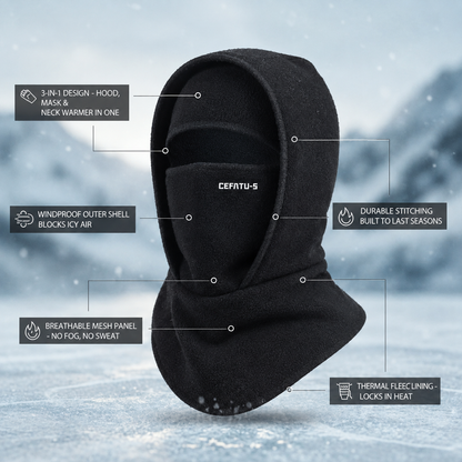 Aure Paris Balaclava – Windproof 3-in-1 Winter Hat, Mask & Neck Warmer