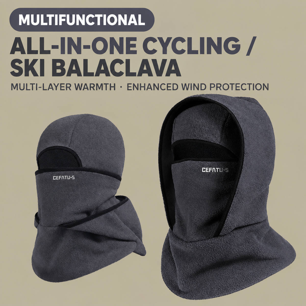 Aure Paris Balaclava – Windproof 3-in-1 Winter Hat, Mask & Neck Warmer