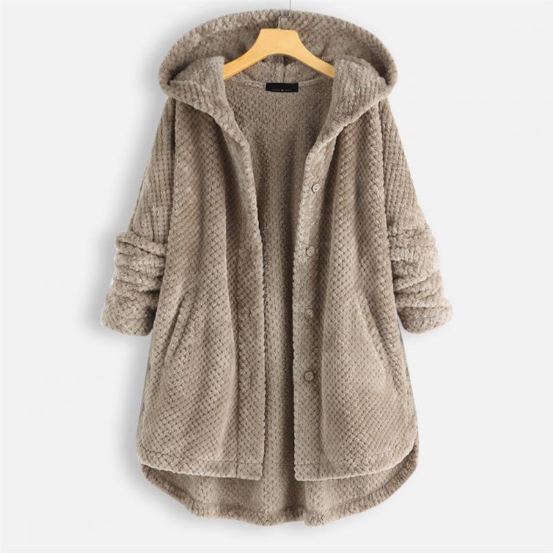 Aure Paris | Cozy Relaxed-Fit Ribbed Hooded Coat