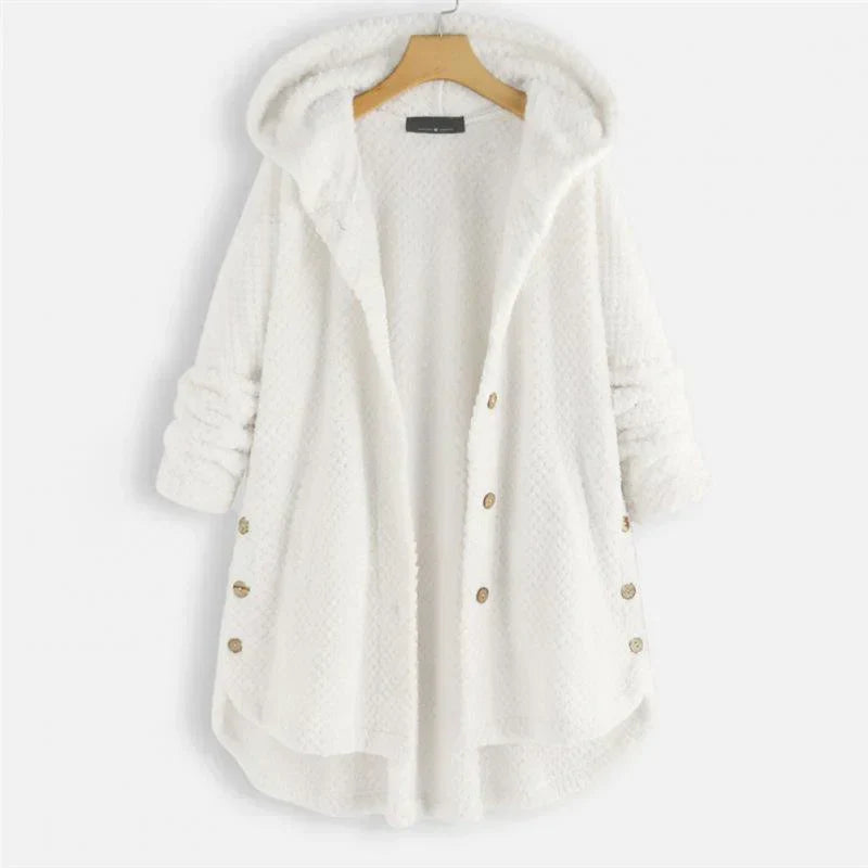 Aure Paris | Cozy Relaxed-Fit Ribbed Hooded Coat