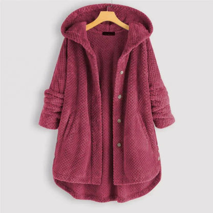 Aure Paris | Cozy Relaxed-Fit Ribbed Hooded Coat