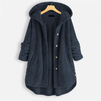 Aure Paris | Cozy Relaxed-Fit Ribbed Hooded Coat