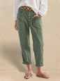 Aure Paris Linen Simple Button Fly Trousers