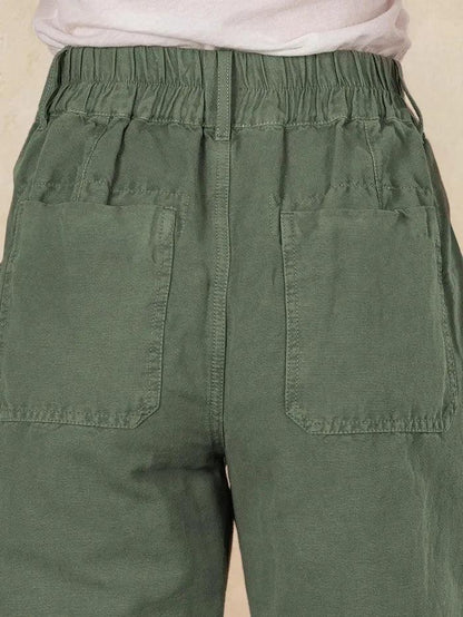 Aure Paris Linen Simple Button Fly Trousers