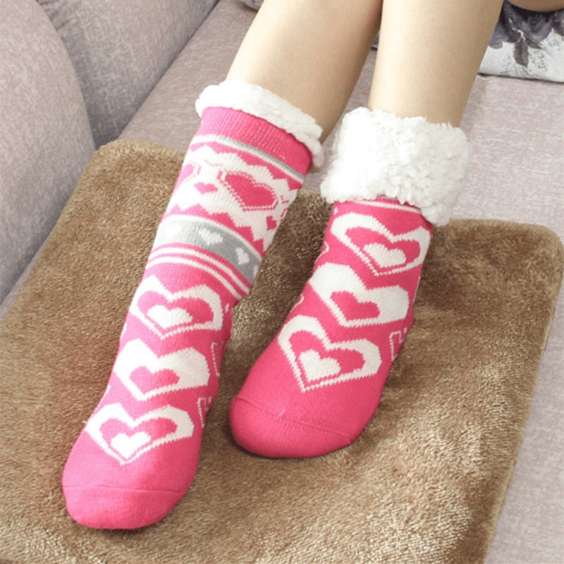 Holiday Fleece Slipper Socks