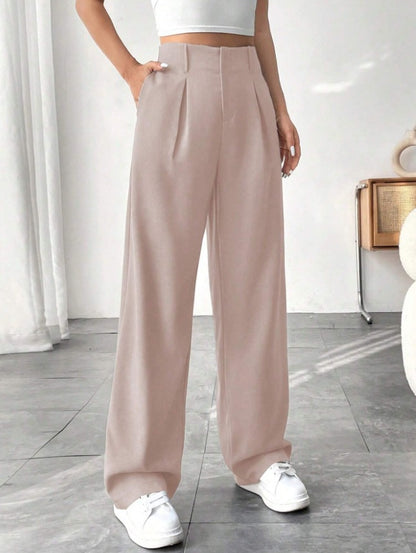 High Waist Wide-Leg Versatile Casual Suit Pants