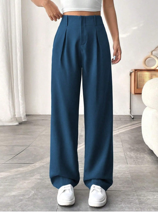 High Waist Wide-Leg Versatile Casual Suit Pants