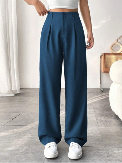 High Waist Wide-Leg Versatile Casual Suit Pants