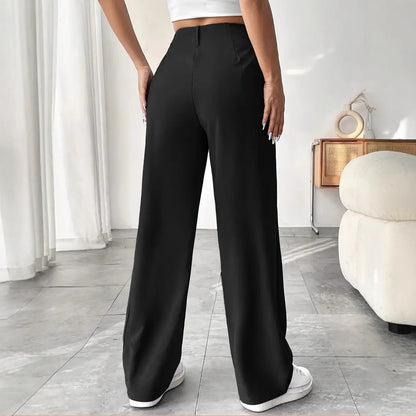 High Waist Wide-Leg Versatile Casual Suit Pants