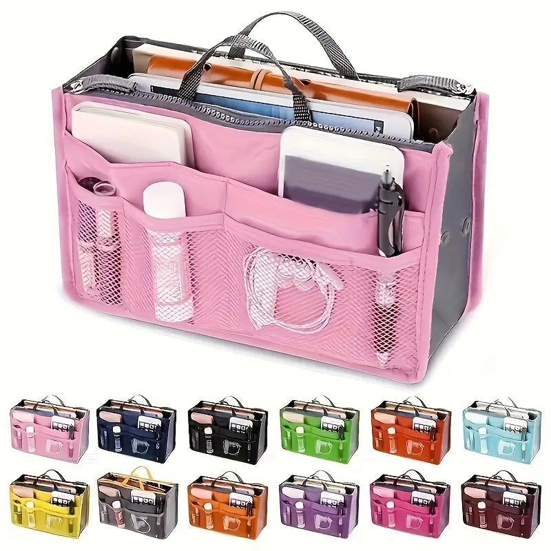 Large Capacity Cosmetic Bag Organizer with Double Zipper