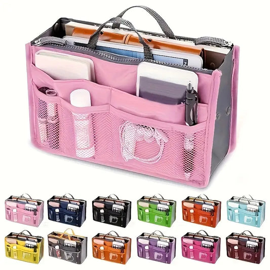 Large Capacity Cosmetic Bag Organizer with Double Zipper