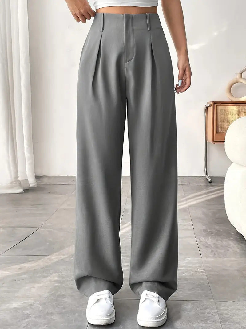 High Waist Wide-Leg Versatile Casual Suit Pants