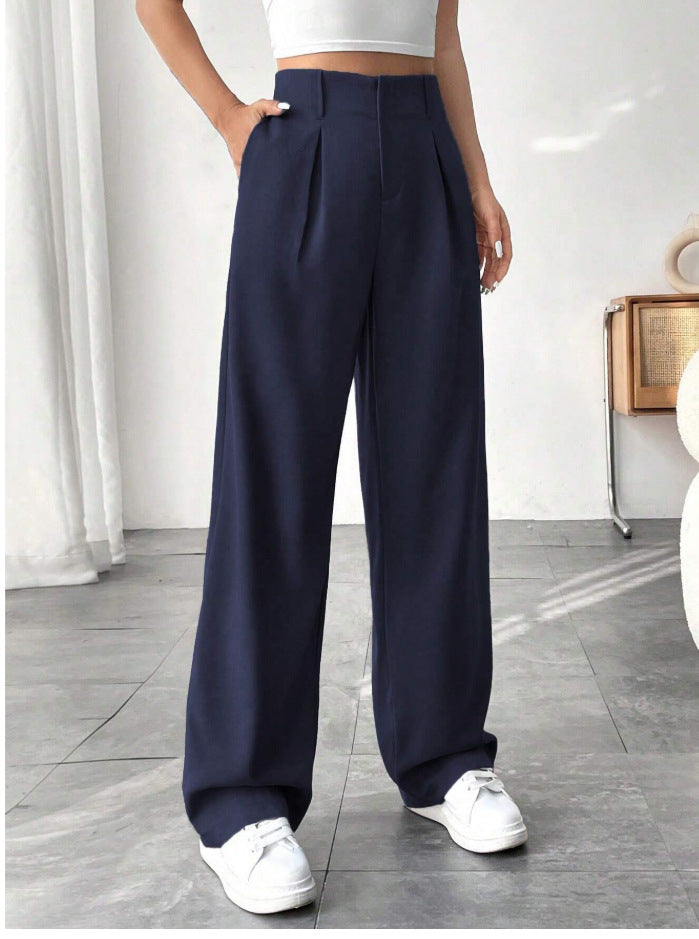 High Waist Wide-Leg Versatile Casual Suit Pants