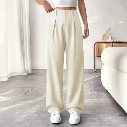 High Waist Wide-Leg Versatile Casual Suit Pants