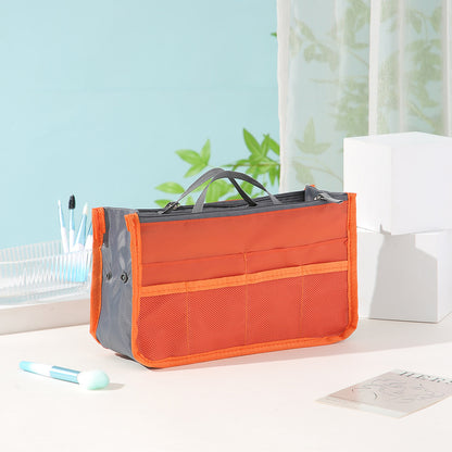 Large Capacity Cosmetic Bag Organizer with Double Zipper