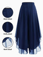 Women's Asymmetrical Chiffon Wide-Leg Pants