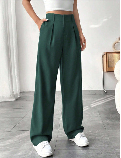 High Waist Wide-Leg Versatile Casual Suit Pants