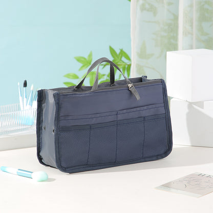 Large Capacity Cosmetic Bag Organizer with Double Zipper
