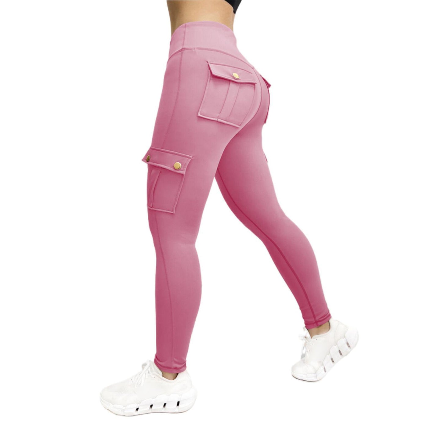 Workwear Style Fitness Sports Leggings With Pocket