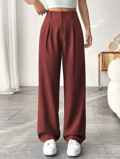 High Waist Wide-Leg Versatile Casual Suit Pants